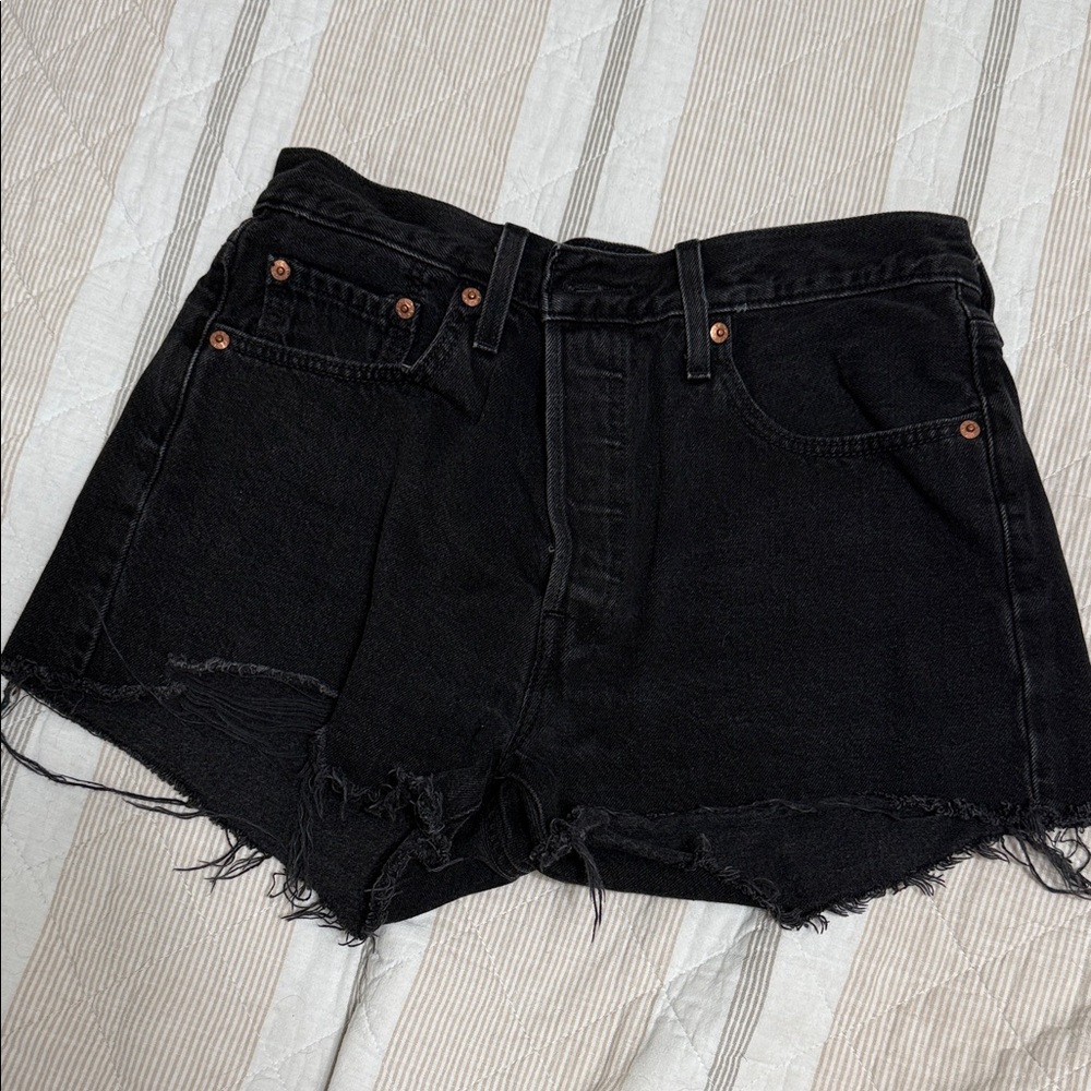 Levi’s Black Denim Women Shorts